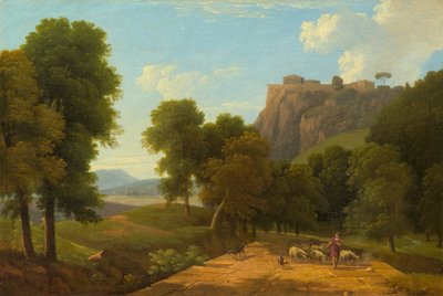 Pastor con su rebaño, c. 1820 de Jean Victor Bertin