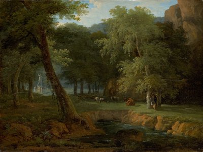 Escena del Bosque con Ninfas y un Herm de Jean Victor Bertin