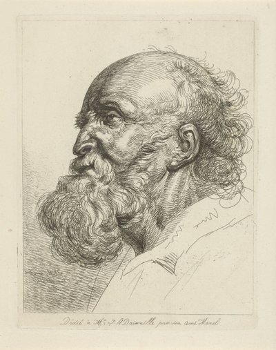 Retrato de un anciano con barba de Jean Zacherie Mazel
