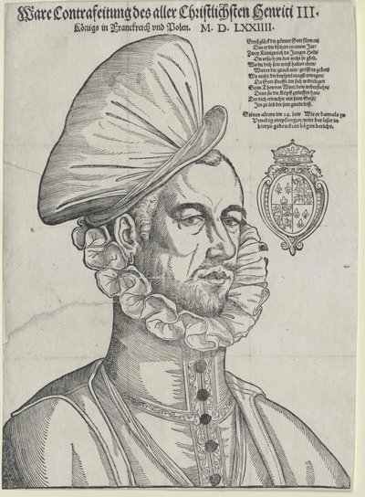 Rey de Francia Enrique III (huella) de Jean de (after) Court