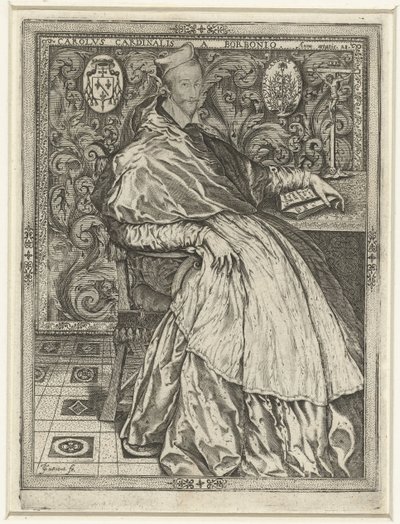 Portret van kardinaal Karel van Bourbon Carlos Cardenal de Borbón a los 28 años de Jean de Gourmont (I)