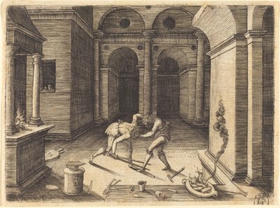 Dos Aprendices Peleando de Jean de Gourmont I