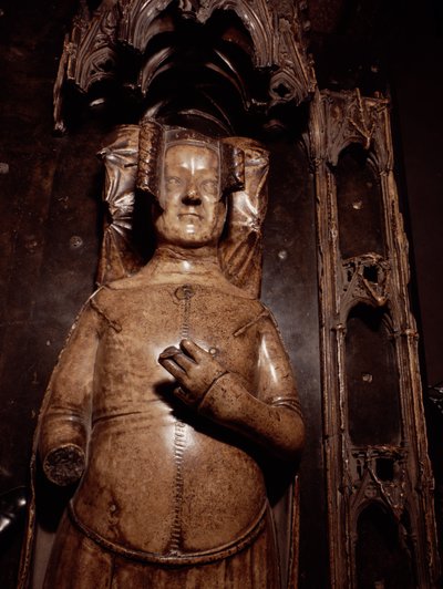 Efigie de Philippa de Hainault (alabastro) de Jean de Liege