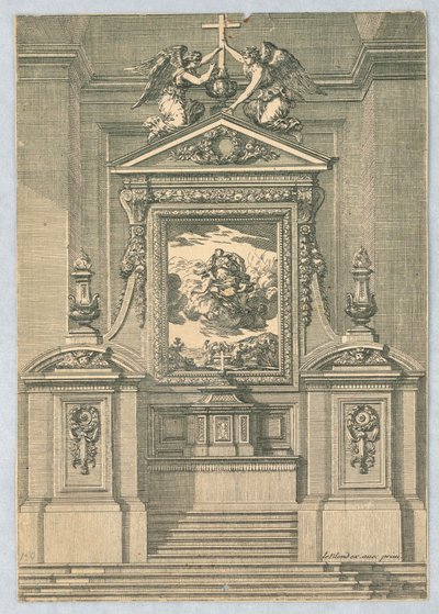 Diseño para altares, de "Autels et Retables" de Jean le Pautre