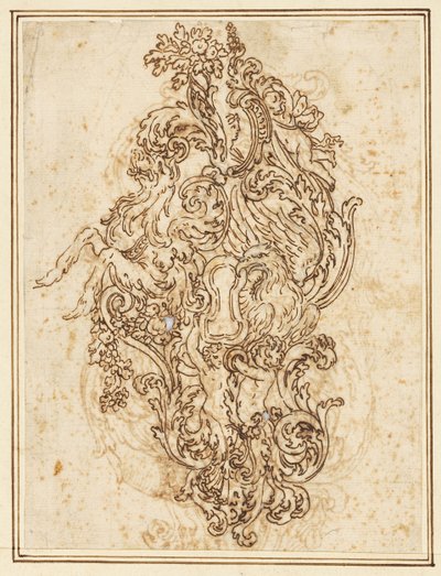 Recto, Diseño para una Manija de Puerta con Sugerencias Alternativas de Jean le Pautre