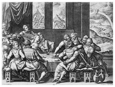 Vida en la corte de Catalina de Médici (1519-89), siglo XVI de Jean or Johann Sadeler
