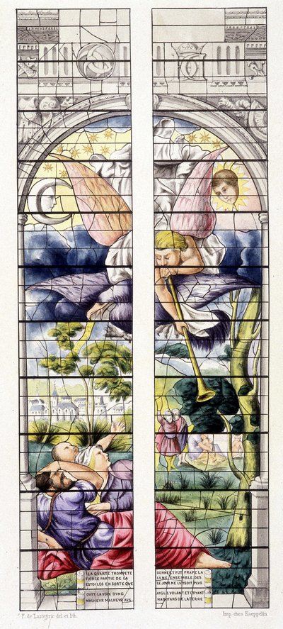 Reproducción de una escena del Apocalipsis, pintada por Jean Cousin el Viejo (1490-1560), Capilla Santa de Vincennes de Jean the Elder Cousin