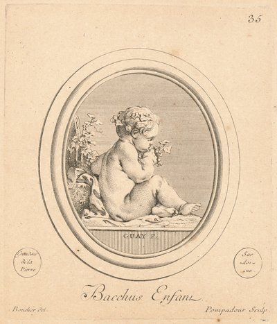 Baco niño de Jeanne Antoinette Poisson, marquise de Pompadour after François Boucher after Jacques Guay