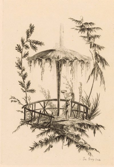 Fuente china en un paisaje de Jeanne Deny