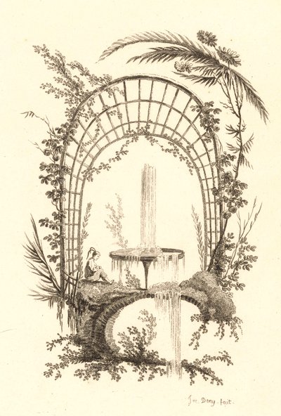 Fuente bajo pérgola de Jeanne Deny