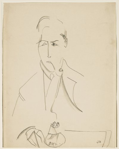 Retrato de Modigliani con pipa de Jeanne Hébuterne