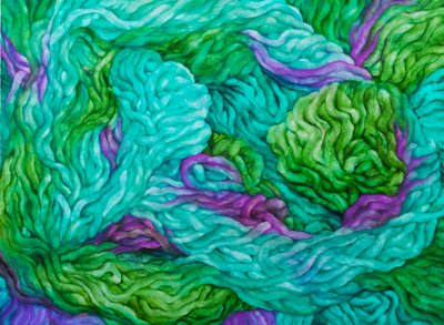 Lana multicolor, 2013 (gouche sobre papel) de Jeanne Maze