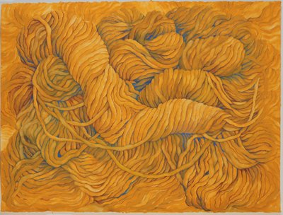 Amarillo ocre de lana, 2013 (Gouache sobre papel) de Jeanne Maze