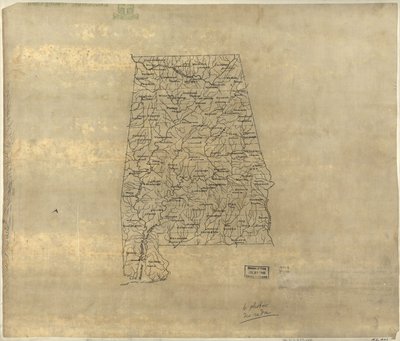 Mapa base de Alabama. LOC 2005625108 de Jedediah Hotchkiss