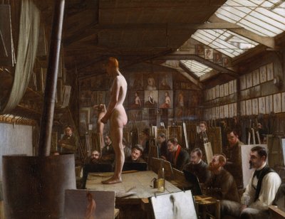 Atelier de Bouguereau en la Académie Julian, París de Jefferson David Chalfant