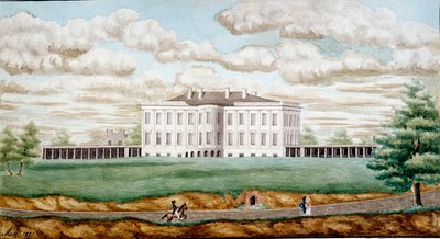 La Casa Blanca en Washington Pintura de Jefferson Vail (1743-1826) 1821 Blerancourt, Museo Franco Americano de Jefferson Vail
