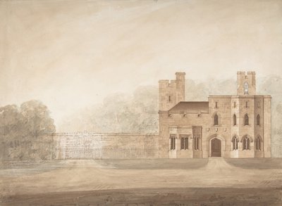 Diseño para Bishopsgate Lodge, en el Castillo de Windsor, Berkshire de Jeffry Wyatville