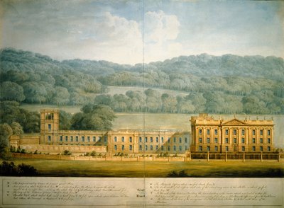 La fachada oeste de Chatsworth House de Jeffry Wyatville