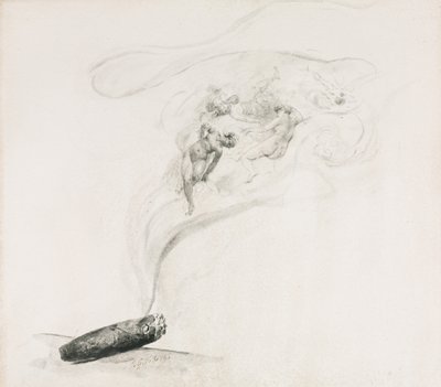 En el humo, 1800s de Jehan Georges Vibert