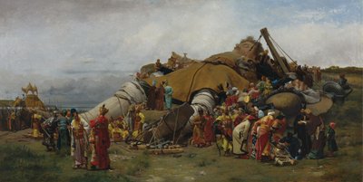 Gulliver y los liliputienses de Jehan Georges Vibert