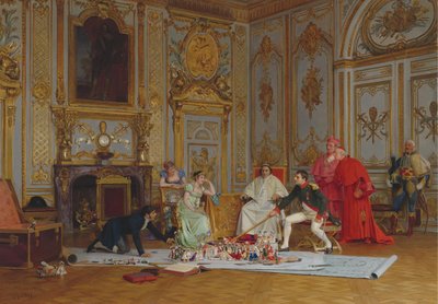Napoleón planeando su coronación de Jehan Georges Vibert