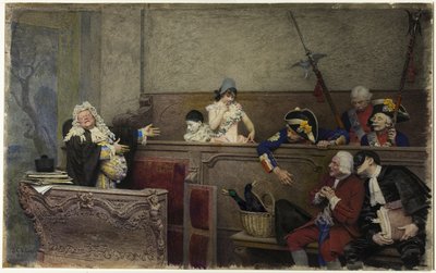 Juicio a Pierrot de Jehan Georges Vibert