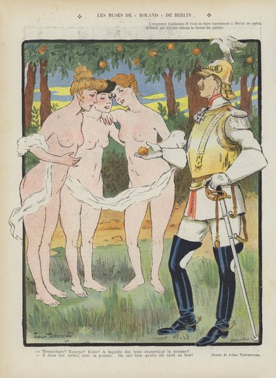 Las musas de Roland de Berlín. Ilustración para Le Rire de Jehan Testevuide
