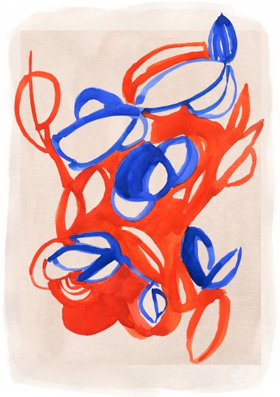 Flora abstracta y vibrante de Jenja Braun