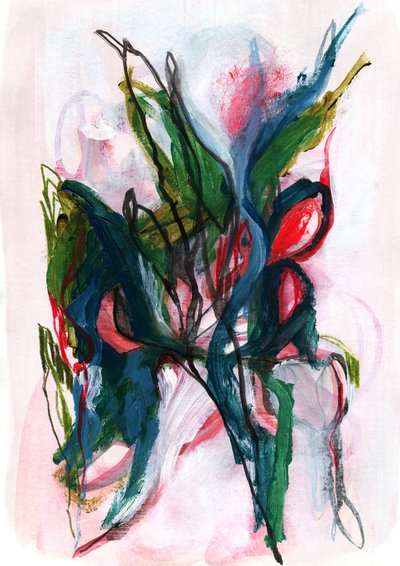 Abstracto floral vibrante de Jenja Braun