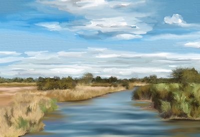 Paisaje fluvial tranquilo de Jenna Alheit