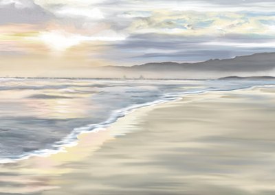 Amanecer sereno en la costa de Jenna Alheit