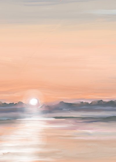 Sereno reflejo del atardecer de Jenna Alheit