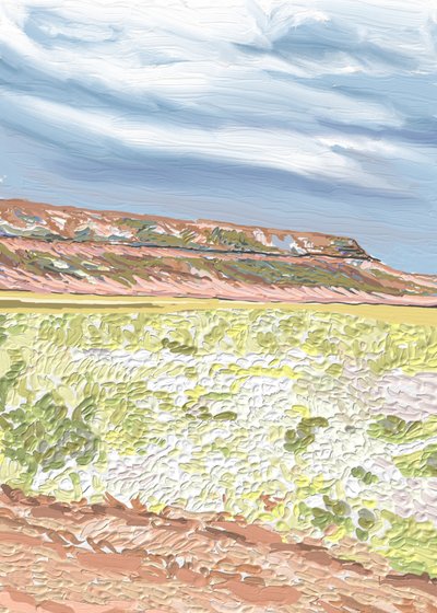La extensa meseta del desierto de Jenna Alheit