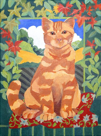 Gato, 2014 (acrílico sobre lienzo) de Jennifer Abbott