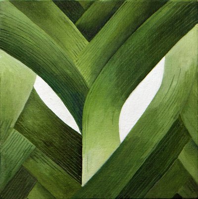 Puerros, 2013 (acrílico sobre lienzo) de Jennifer Abbott