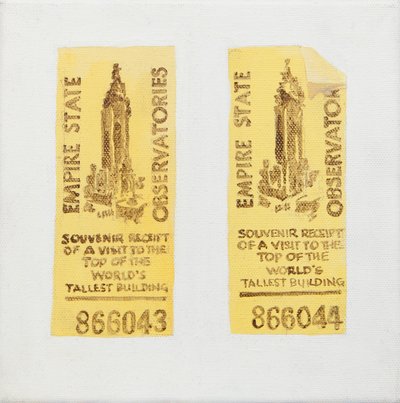 Billete antiguo del Empire State Building (acrílico) de Jennifer Abbott