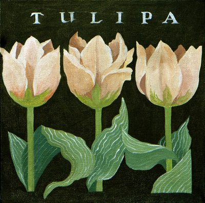Tulipanes, 2013 (acrílico sobre lienzo) de Jennifer Abbott