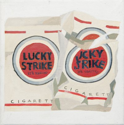 Cajetillas de cigarrillos Lucky Strike blancas (acrílico) de Jennifer Abbott