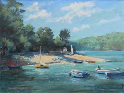 Cala del pescador en Salcombe, 2016 de Jennifer Wright