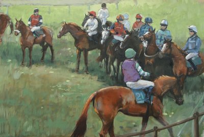 Nation Hunt - The Start (óleo sobre lienzo) de Jennifer Wright