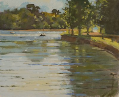 Salcombe Creek II (óleo sobre lienzo) de Jennifer Wright