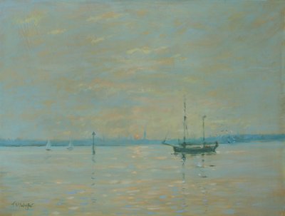 Southampton Water Sunset (óleo sobre lienzo) de Jennifer Wright
