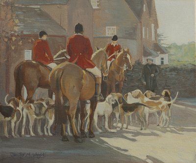 The Hunt Meet (óleo sobre lienzo) de Jennifer Wright