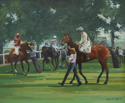 The Paddock, Windsor Races (óleo sobre lienzo) de Jennifer Wright
