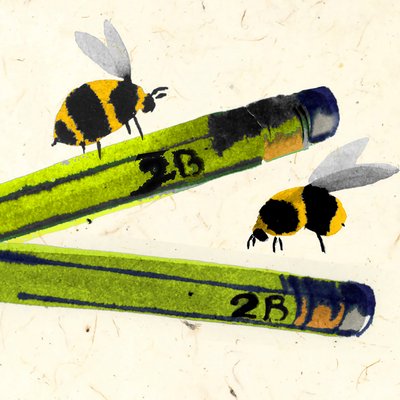 2B Or Not 2 Bee (acuarela) de Jenny Frean