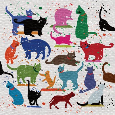 Cat Love, 2022 (técnica mixta) de Jenny Frean