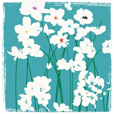 Flores turquesas de Jenny Frean