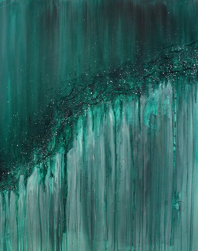 Cascada de color verde azulado brillante de Jenny Nielsen