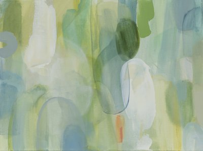 Verde y azul: abstracto de Jenny Westenhofer