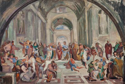 Copia de Rafael: La escuela de Atenas de Jens Adolf Jerichau
